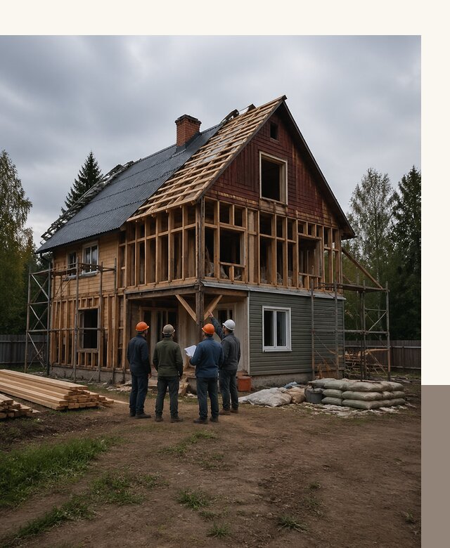 Реконструкция дачного дома в Барабинске под ключ с проектом
