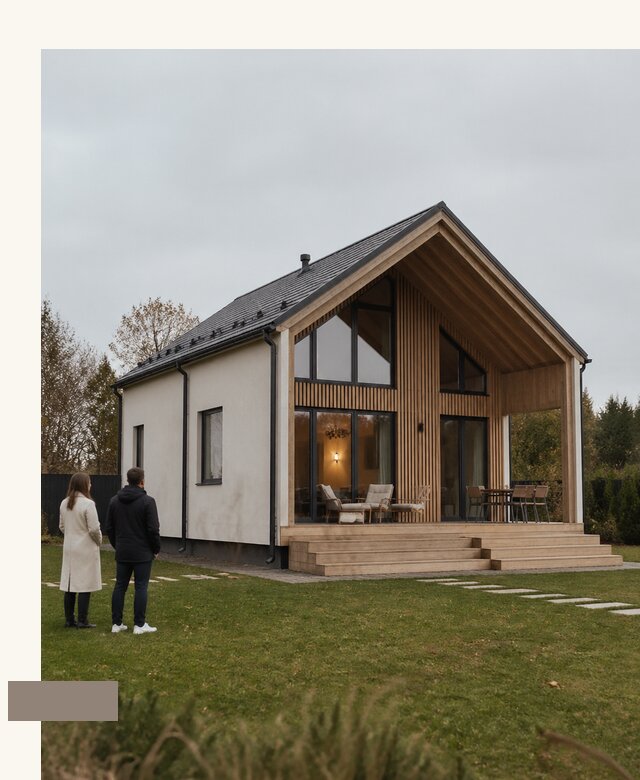 Проект дома 7 на 7 с террасой под ключ в Барабинске от 35550 р. | А3дПро-Ббн